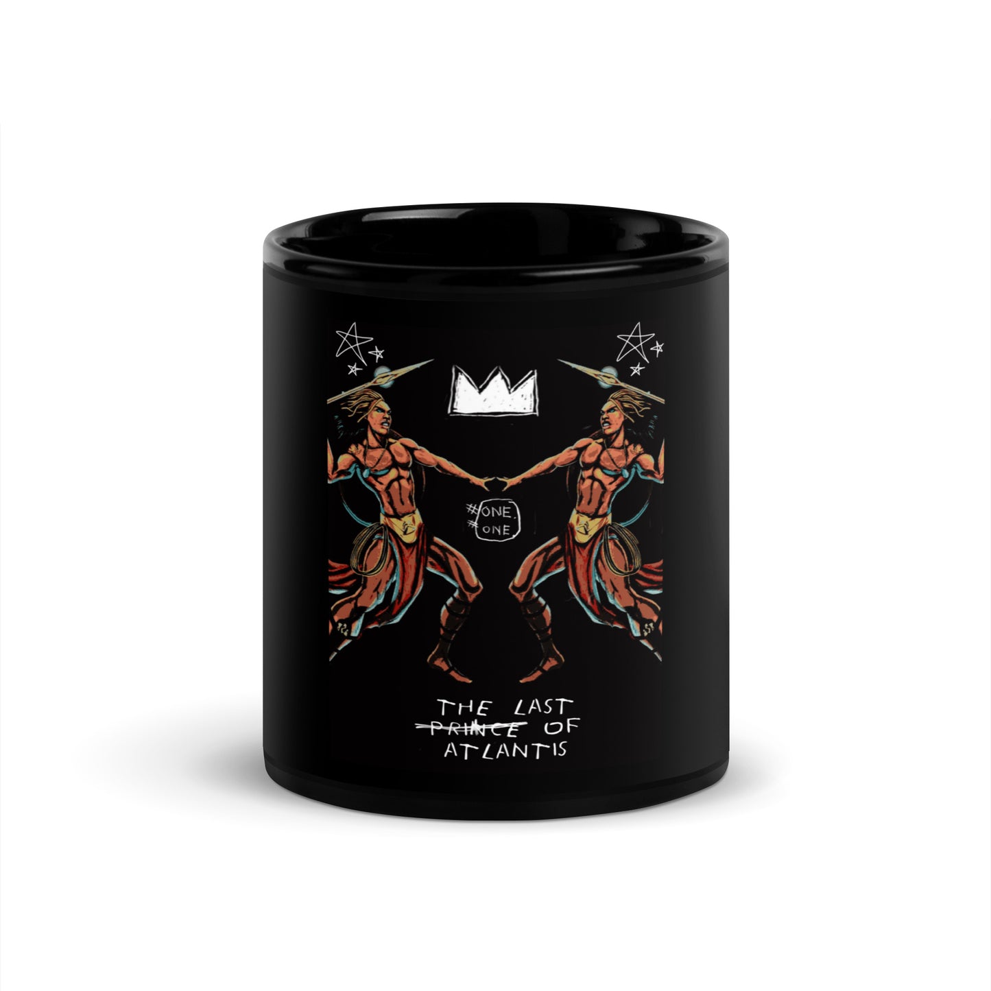 TLPA Jean-Michel Basquiat Inspired Black Glossy Mug - SHOPTLPA.COM