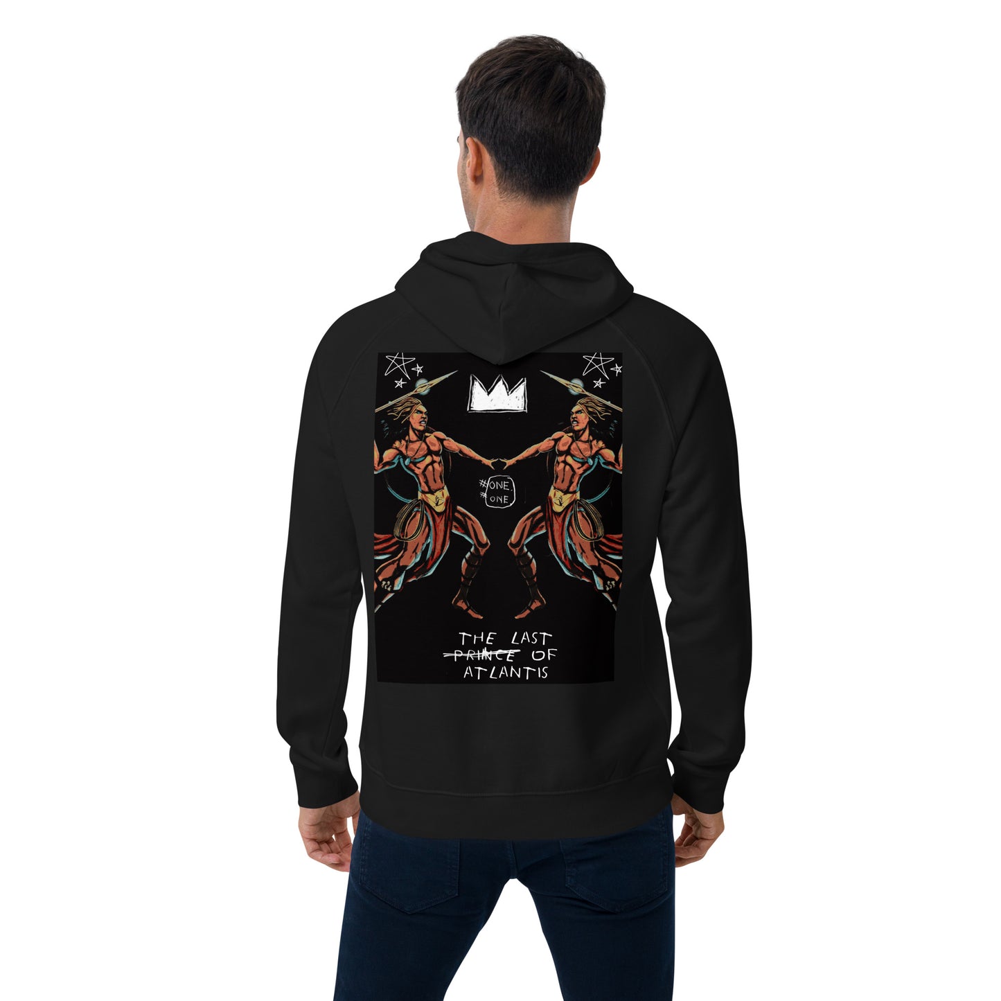 One of A Kind The Last Prince of Atlantis Jean-Michel Basquiat Style Hoodie - SHOPTLPA.COM
