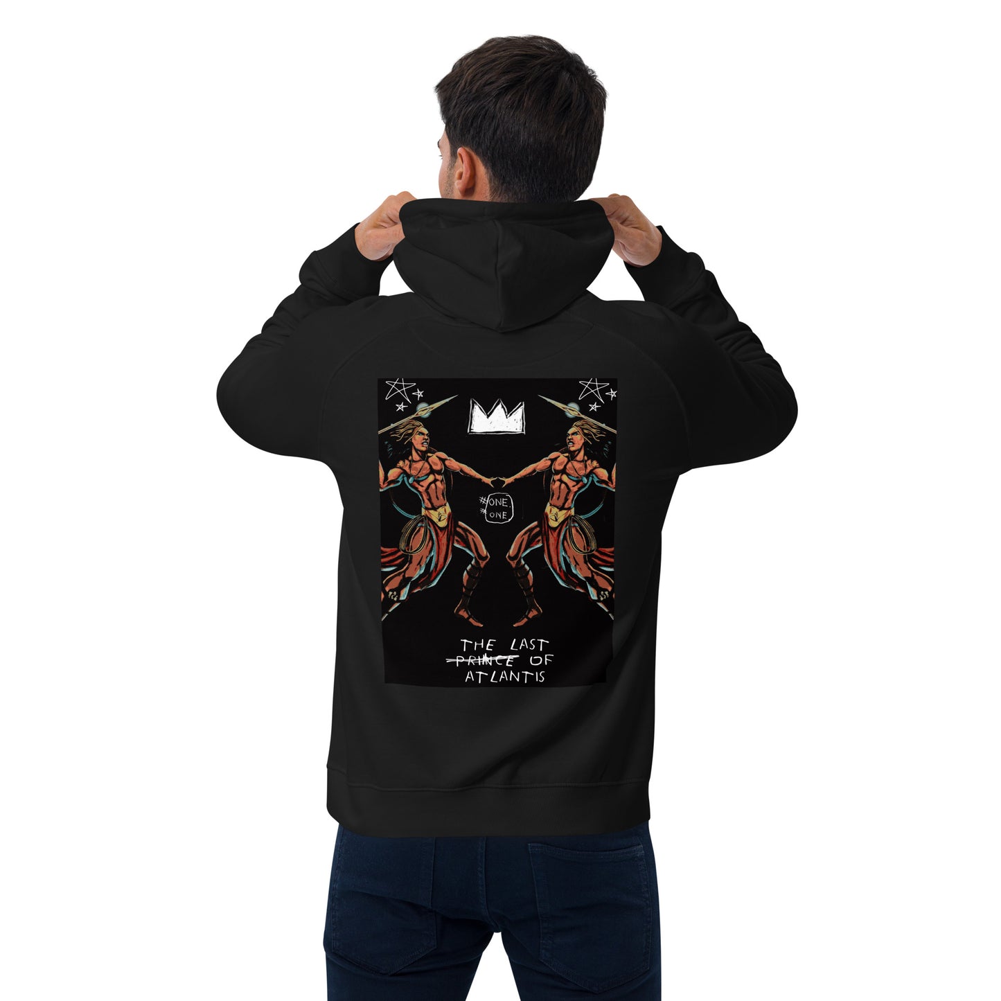 One of A Kind The Last Prince of Atlantis Jean-Michel Basquiat Style Hoodie - SHOPTLPA.COM