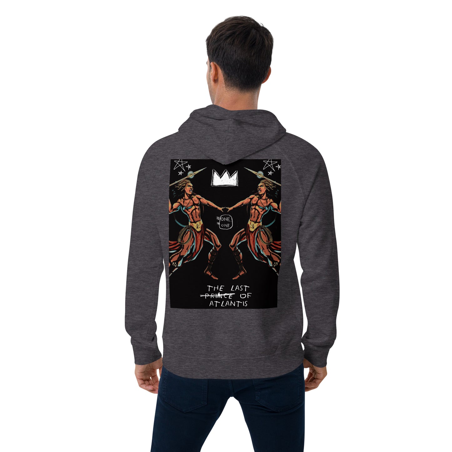One of A Kind The Last Prince of Atlantis Jean-Michel Basquiat Style Hoodie - SHOPTLPA.COM
