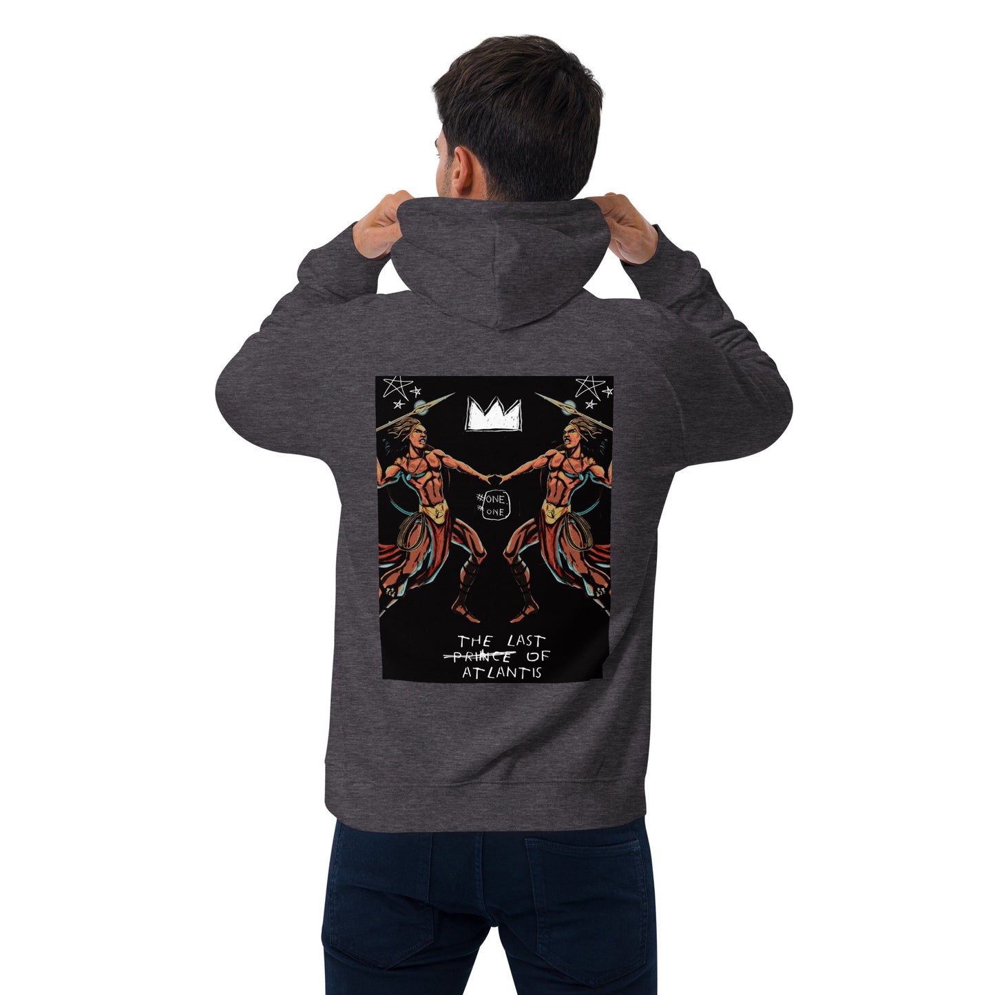 One of A Kind The Last Prince of Atlantis Jean-Michel Basquiat Style Hoodie - SHOPTLPA.COM