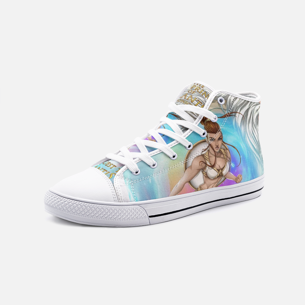 Greek Goddess Athena Unisex High Top Canvas Shoes - SHOPTLPA.COM