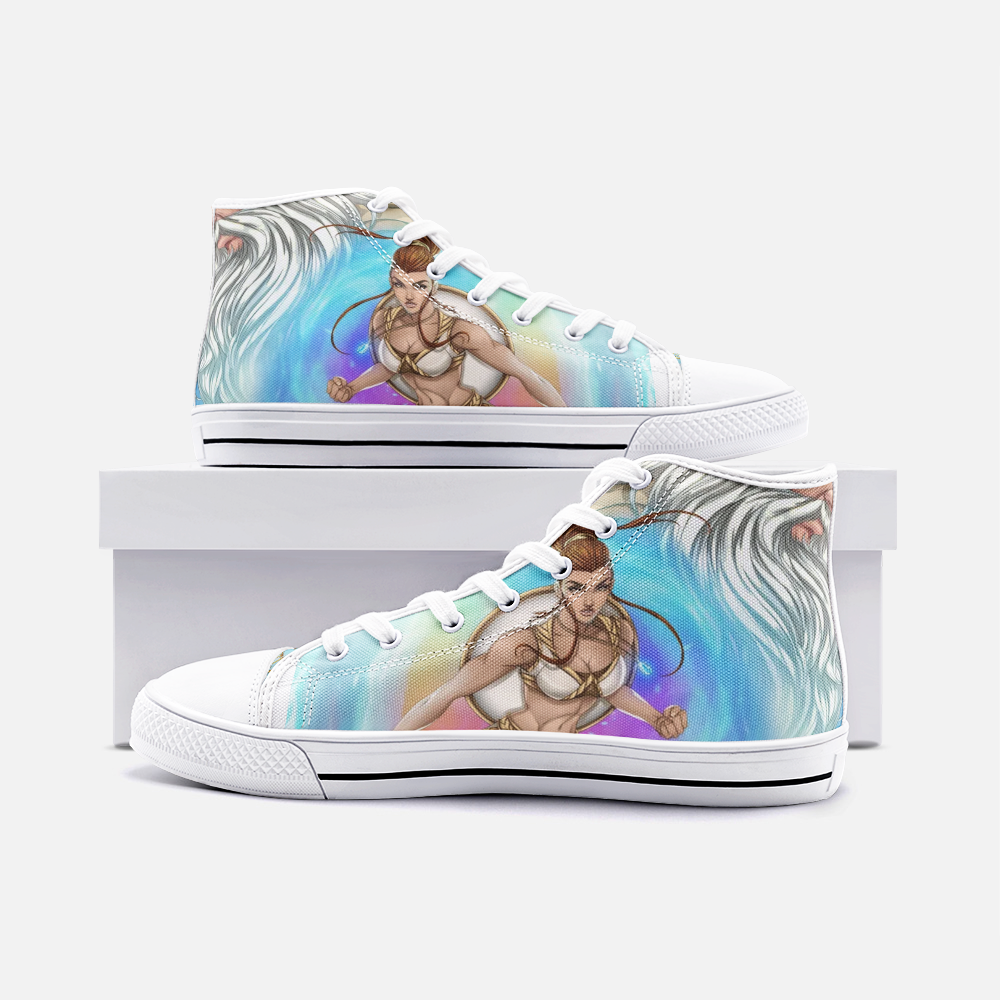 Greek Goddess Athena Unisex High Top Canvas Shoes - SHOPTLPA.COM