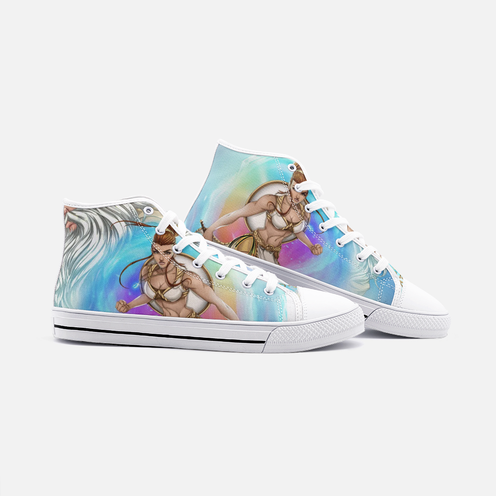 Greek Goddess Athena Unisex High Top Canvas Shoes - SHOPTLPA.COM