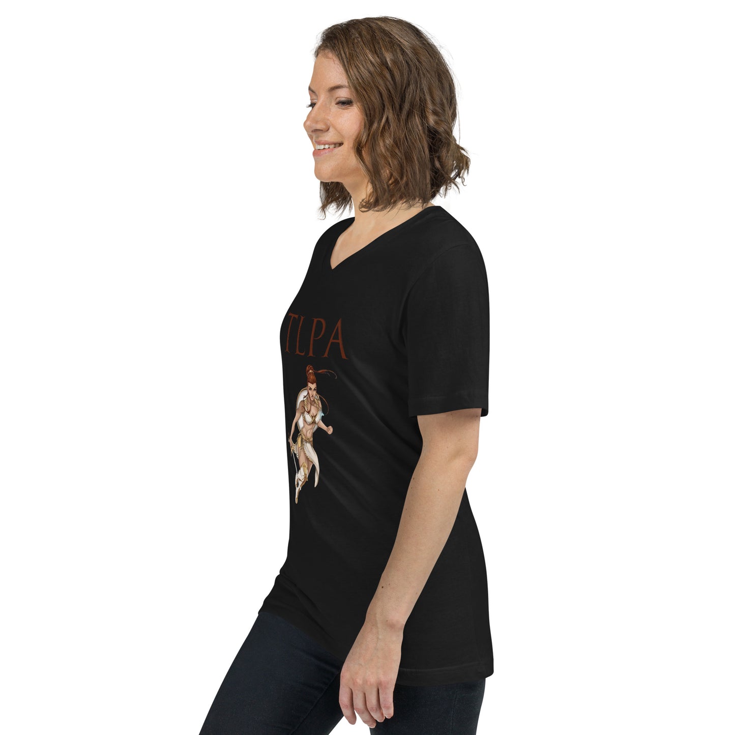 Greek Goddess Athena TLPA Unisex Short Sleeve V-Neck T-Shirt - SHOPTLPA.COM