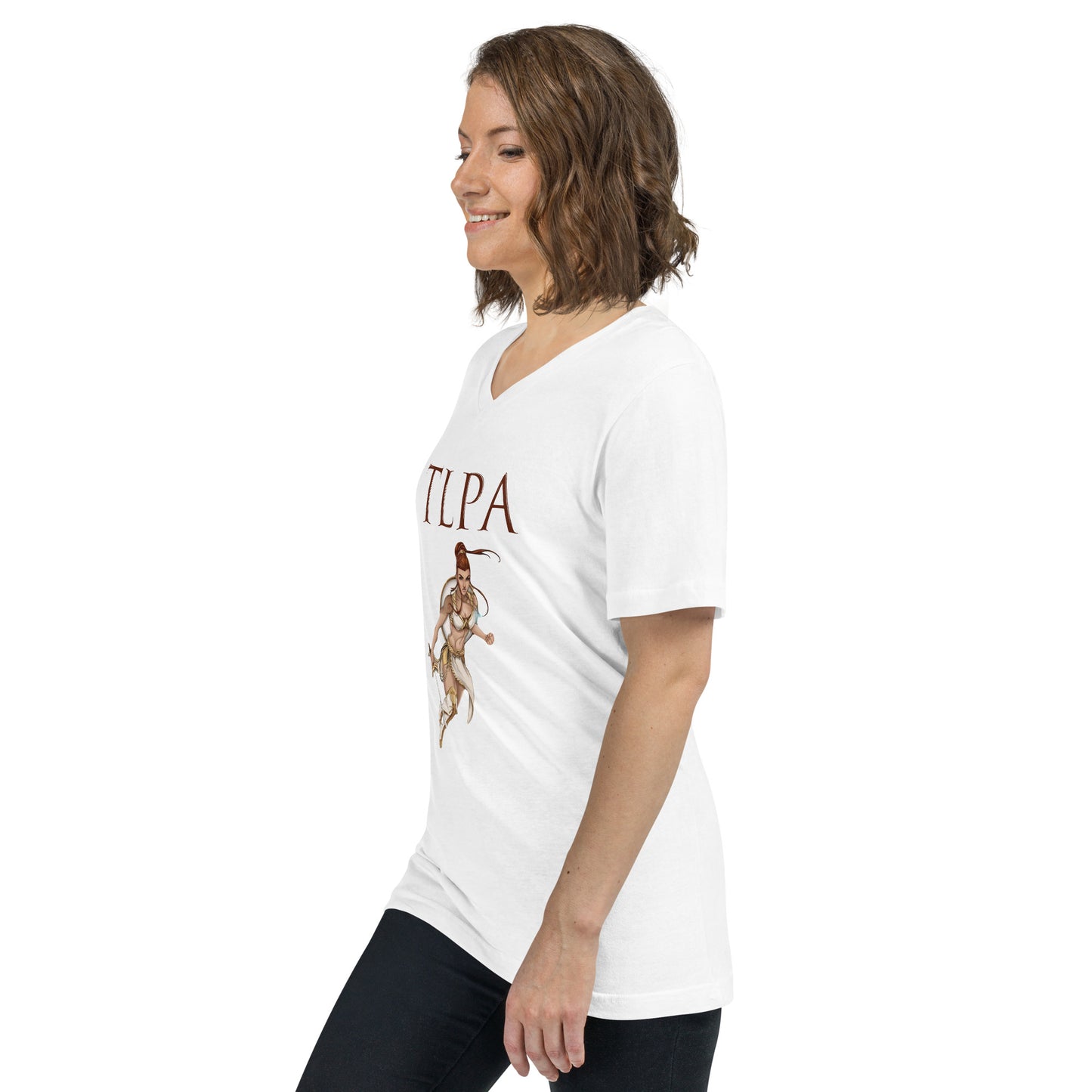 Greek Goddess Athena TLPA Unisex Short Sleeve V-Neck T-Shirt - SHOPTLPA.COM