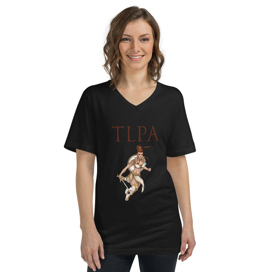 Greek Goddess Athena TLPA Unisex Short Sleeve V-Neck T-Shirt - SHOPTLPA.COM